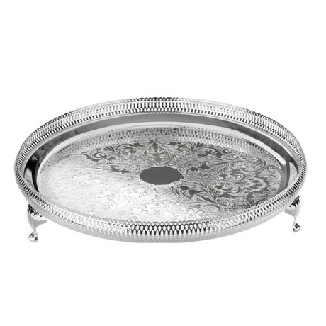 Блюдо круглое на ножках 35см Queen Anne волнистый борт