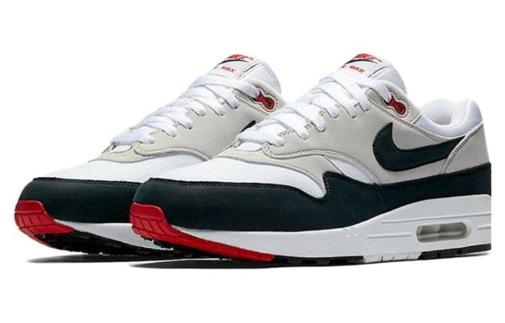 Nike Air Max 1 OG "Obsidian" low-cut running shoes men's gray, white and blue 2017