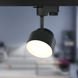 Трековый светильник однофазный ЭРА TR16 GX53 BK под лампу черный | Однофазные светильники под лампу