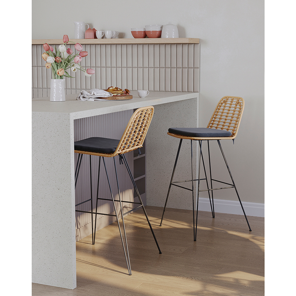 Стул барный vetle flat, ротанг