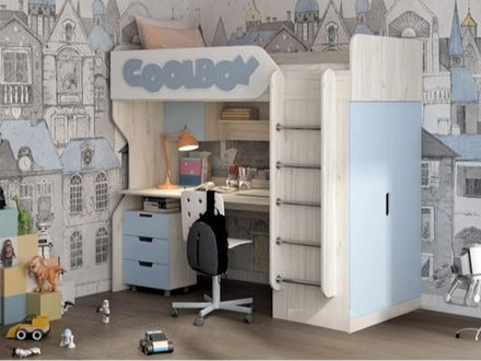 Детская 3Д Кровать чердак ДН-83,ДН-62 правое исполнение