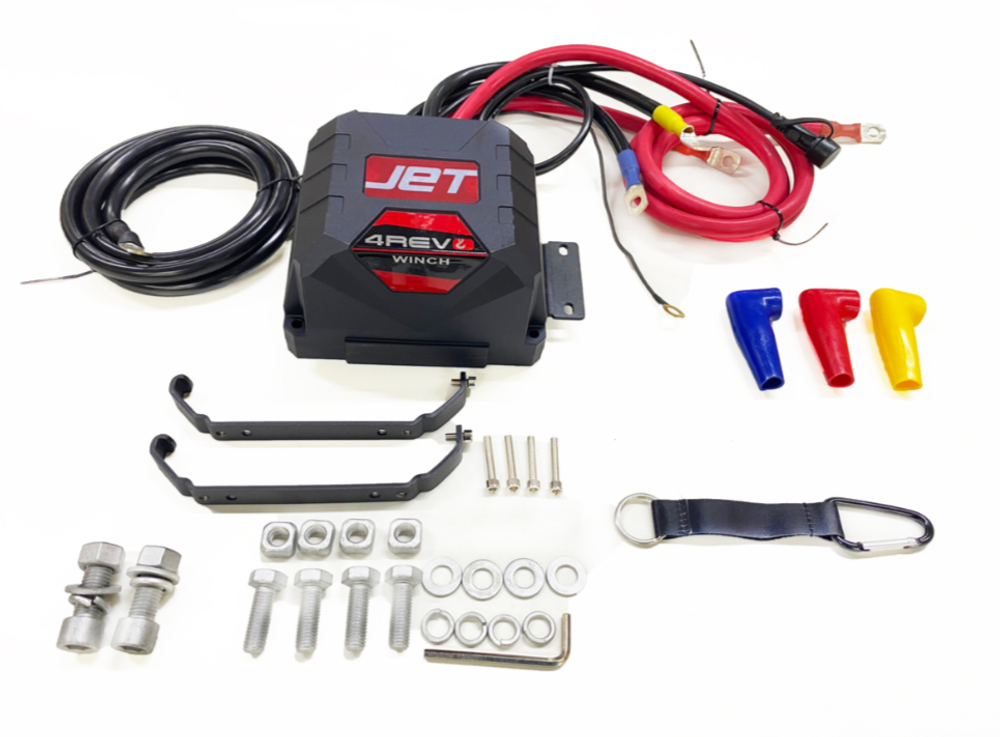 Лебедка автомобильная 4REVO JET 9000s 12В (Синтетический трос)