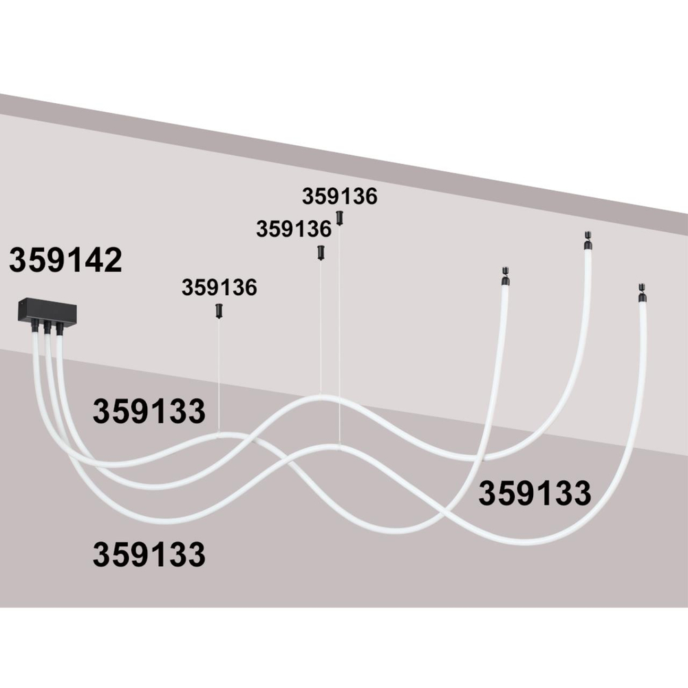 359142 KONST NT23 070 черный База для накладного монтажа светильников 359128-359133 IP20 40-120W 170-265V RAMO