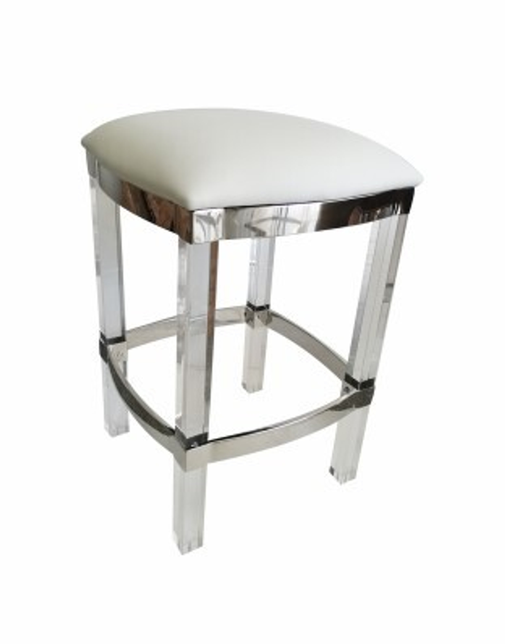Табурет барный Ist Casa Найс, 40х40х61 см, белый, хром
