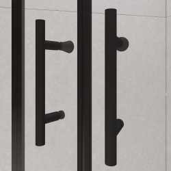 Душевой уголок полукруглый, стеклянный с раздвижными дверями на роликах - RGW PA-51B (Прозрачное, 900x900)