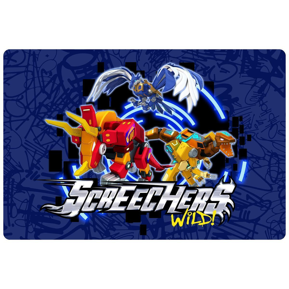 Настольное покрытие для лепки, рисования А3, синий "Дикие Скричеры" (Академия Групп)