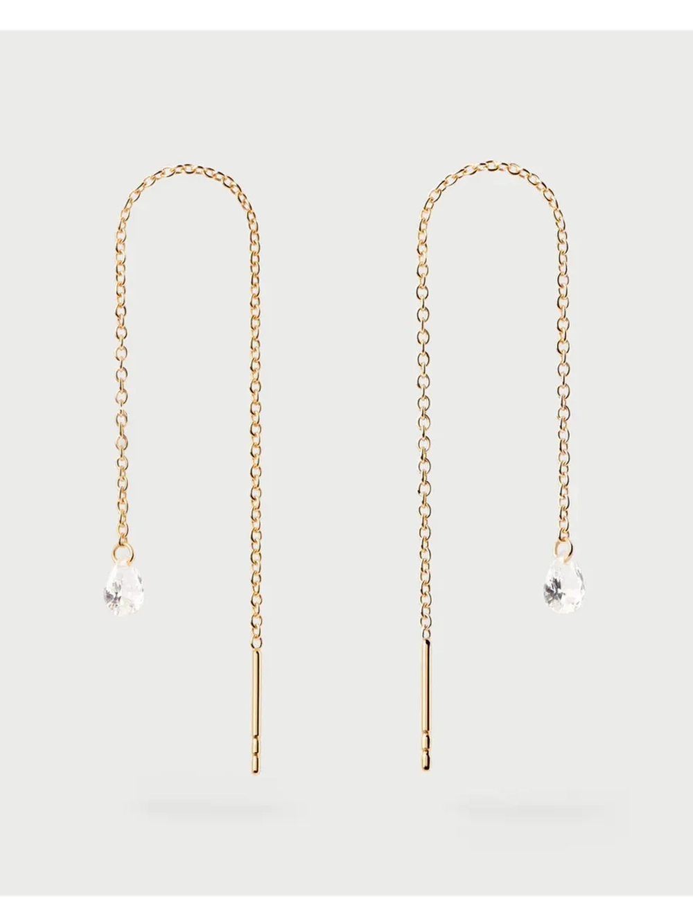 Серьги Waterfall Drop серебро 925 пробы покрытое золотом