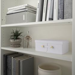 IKEA SPINNROCK  (ИКЕА СПИННРОСК)  -  Коробка с разделителями, белая, 25x16x10 см