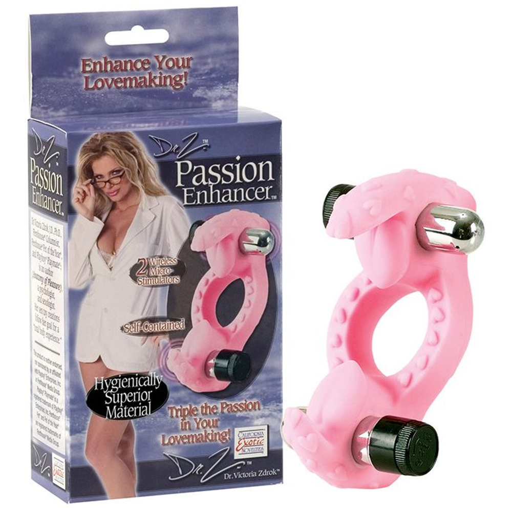 Розовое виброкольцо Dr. Z PASSION ENHANCER (Цвет: розовый)