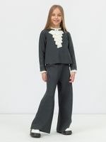 Брюки широкие для девочки AT991 темно-серый