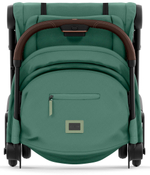Коляска Cybex Coya Rosegold Frame Cloud G i-Size Moon Black Plus Leaf Green с дождевиком и бампером