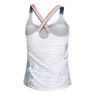 Женская теннисная майка Lucky in Love Palms D'Amour With Bra Tank Top Women - White, Multicoloured