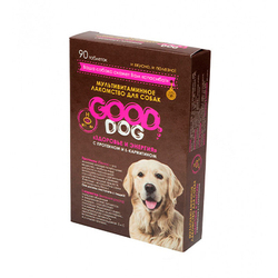 GOOD DOG Мультивитаминное лакомство для собак "Здоровье и энергия" 90 таб.