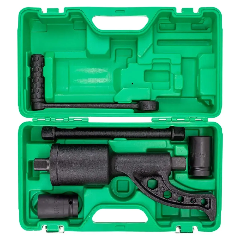 Набор инструмента: гайковерт ручной с редуктором в комплекте с головками RockForce RF-3411389