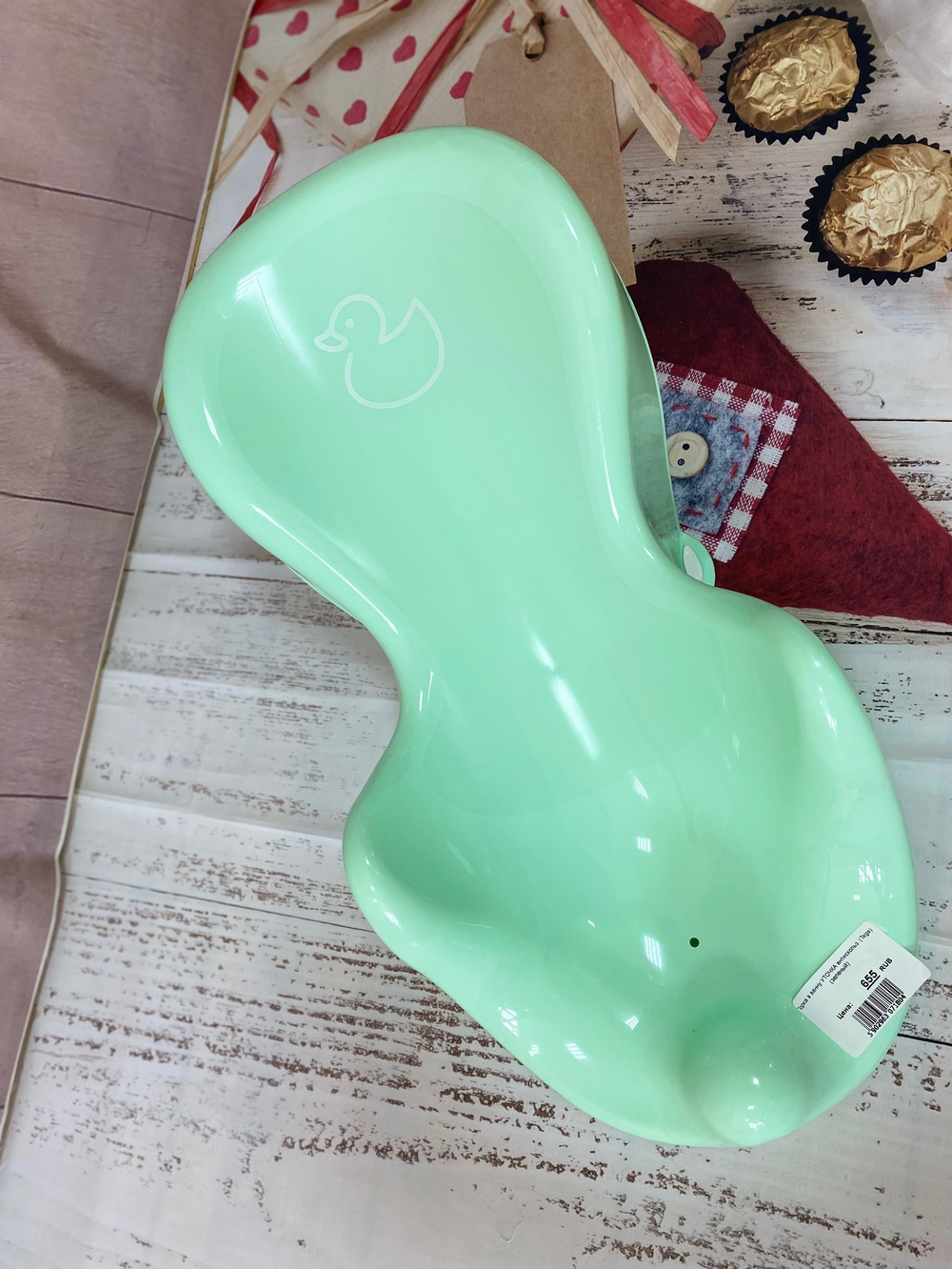 Горка в ванну УТОЧКА антискольз. (Tega) (зеленый) DK-003-131