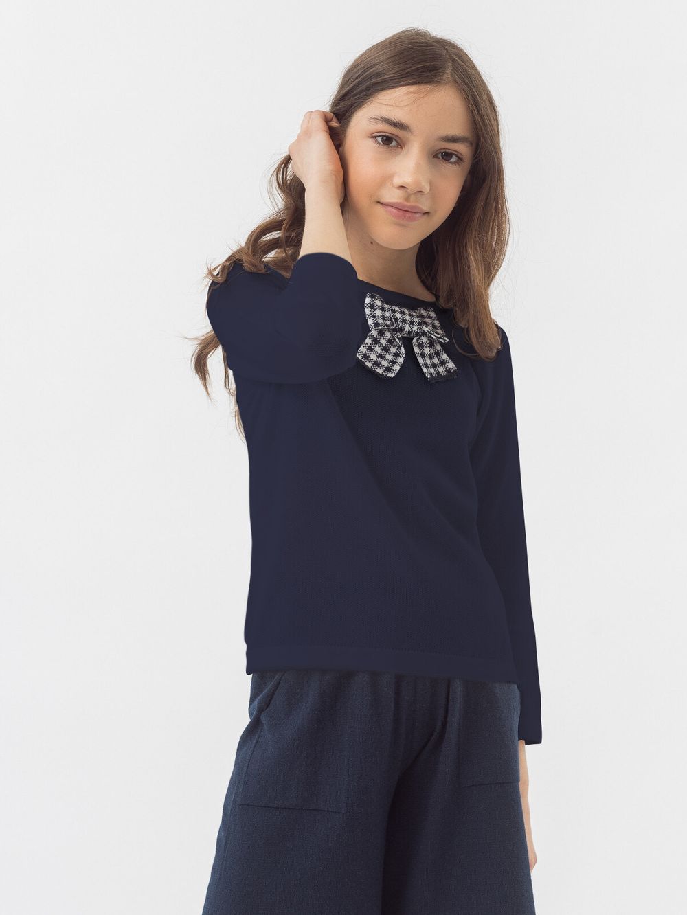 Джемпер синий для девочки арт. АТ824-1