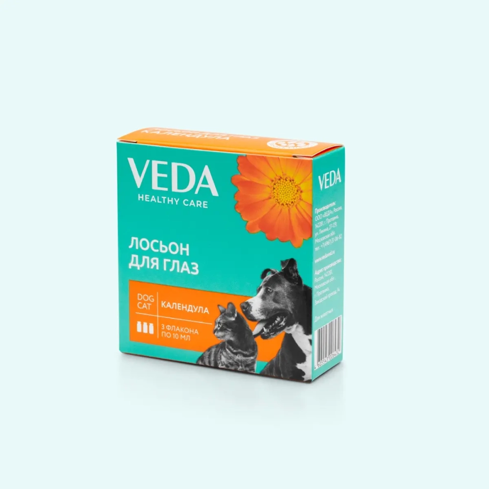 VEDA Лосьон для глаз "Календула", для кошек и собак, 30 мл