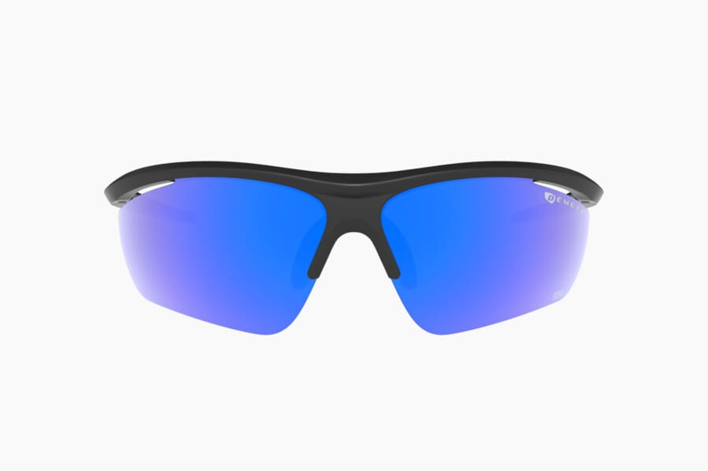 Спортивные очки с диоптриями Demetz Relief M / Matte Black / Matte Blue Brown with Blue Mirror Cat.3