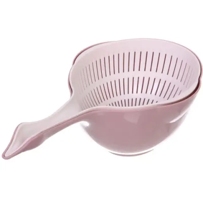 Дуршлаг пластиковый «SEGRETO» 37*20*12см пыльная роза