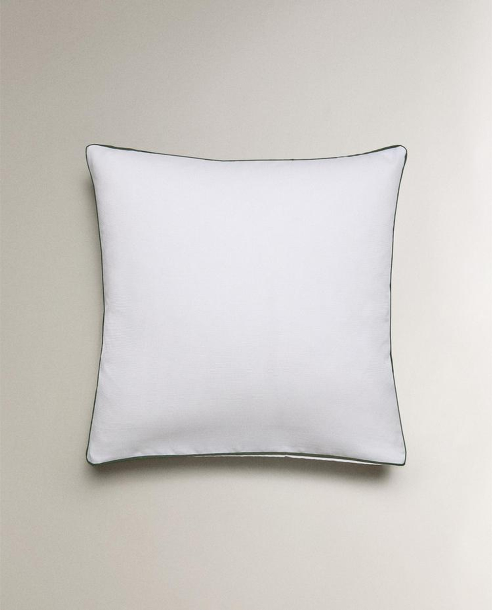 ZARA HOME НАВОЛОЧКА С КАЙМОЙ, СЕРЫЙ