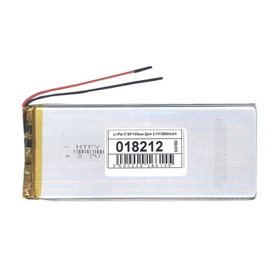 Аккумулятор Li-Pol (батарея) 3*50*125мм 2pin 3.7V/2800mAh
