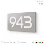 Номер на дверь 943, табличка на дверь для офиса, квартиры, кабинета, аудитории, склада, серая 120х70 мм, Айдентика Технолоджи