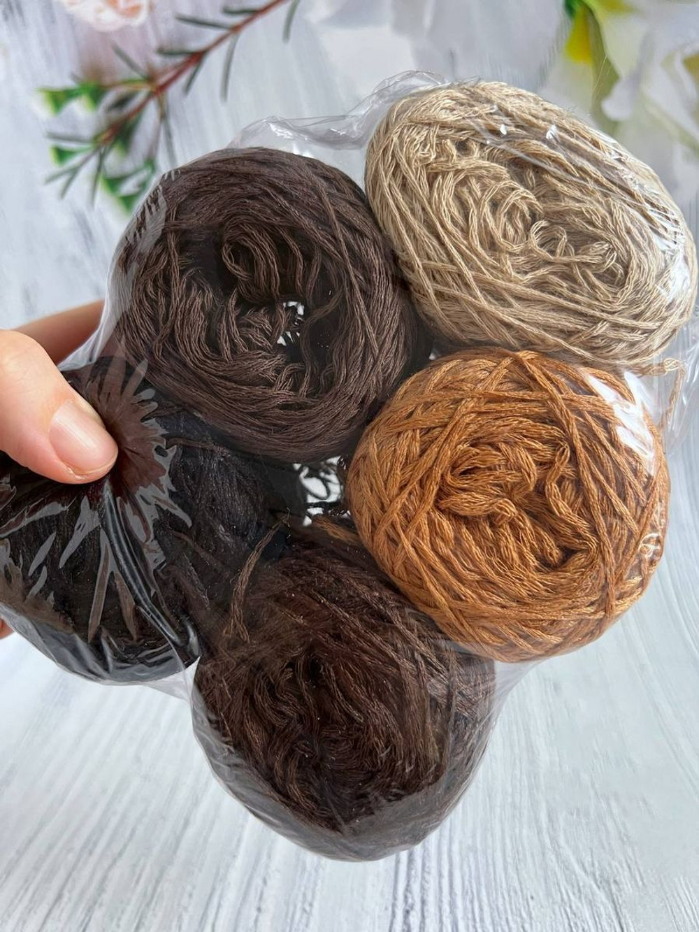 Пряжа для вязания BOURET-rope Бурет шелк шнур микс клубков