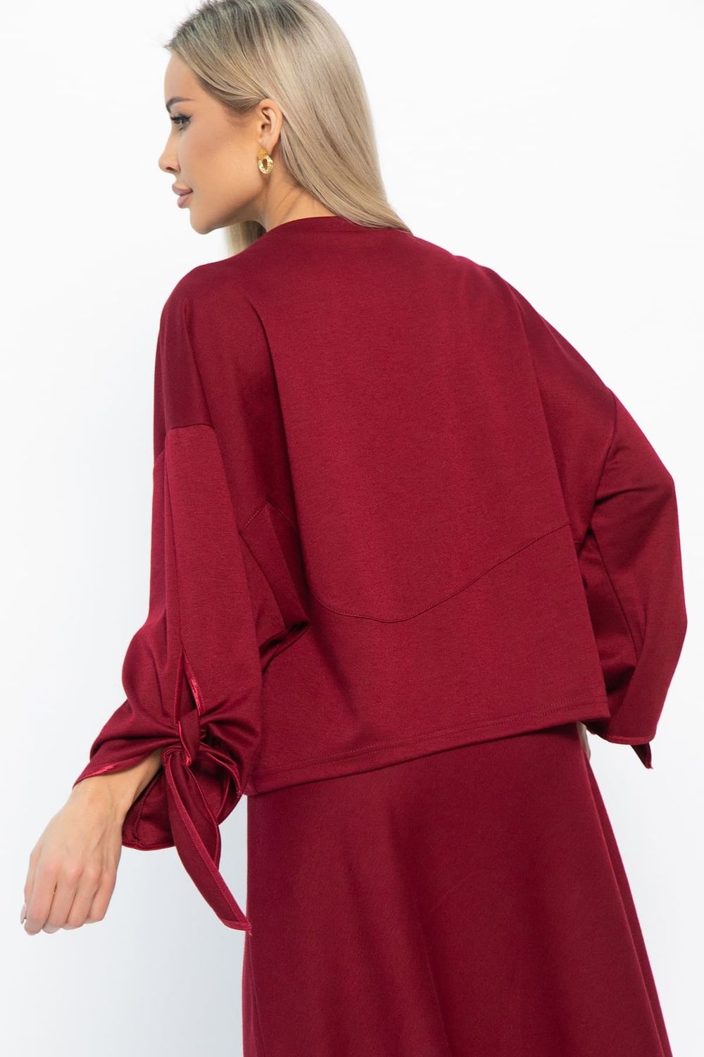 Джемпер с завязками Твист (бордовый) Б14867-10М LT Collection