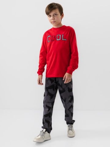 270004C-15 Пижама для мальчика (футболка с длинным рукавом, брюки), Красный