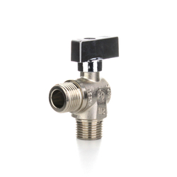 Кран шаровой угловой для стиральных машин 1/2"×1/2" НН, ручка бабочка