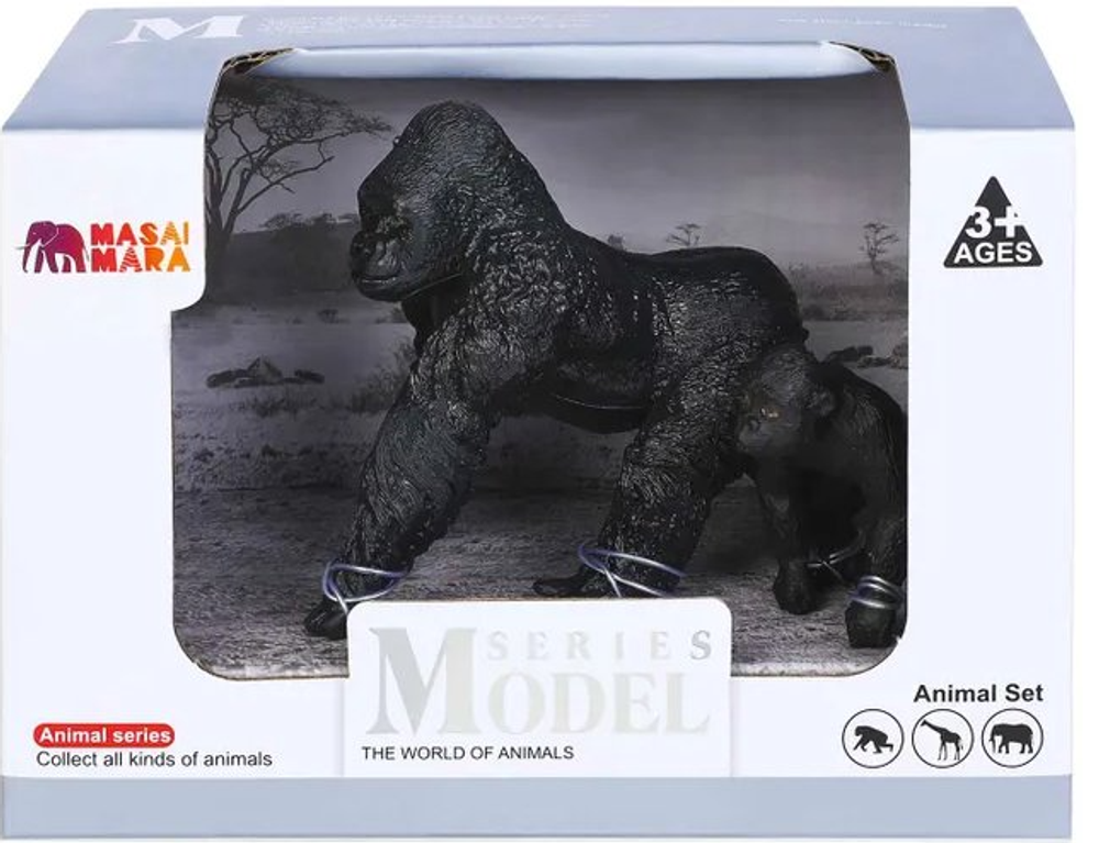 Игровой набор Masai Mara Мир диких животных: семья обезьян горилл