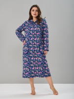 Халат Х-138/индиго-душистыйгорошек