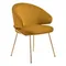 Стул Lime, оранжевый микровелюр с золотыми ножками
