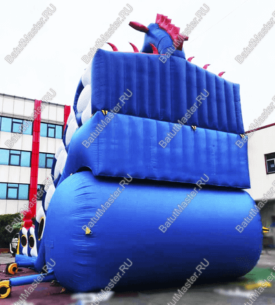 Коммерческий надувной батут-горка «Дракон 2», 11,5*6*9 м