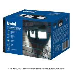 USL-F-263-PT120 SENSOR Садовый светильник на солнечной батарее с датчиком движения. 74 светодиода. Белый свет. 1x18650 Li-Io аккумулятор в-к. IP44. TM Uniel