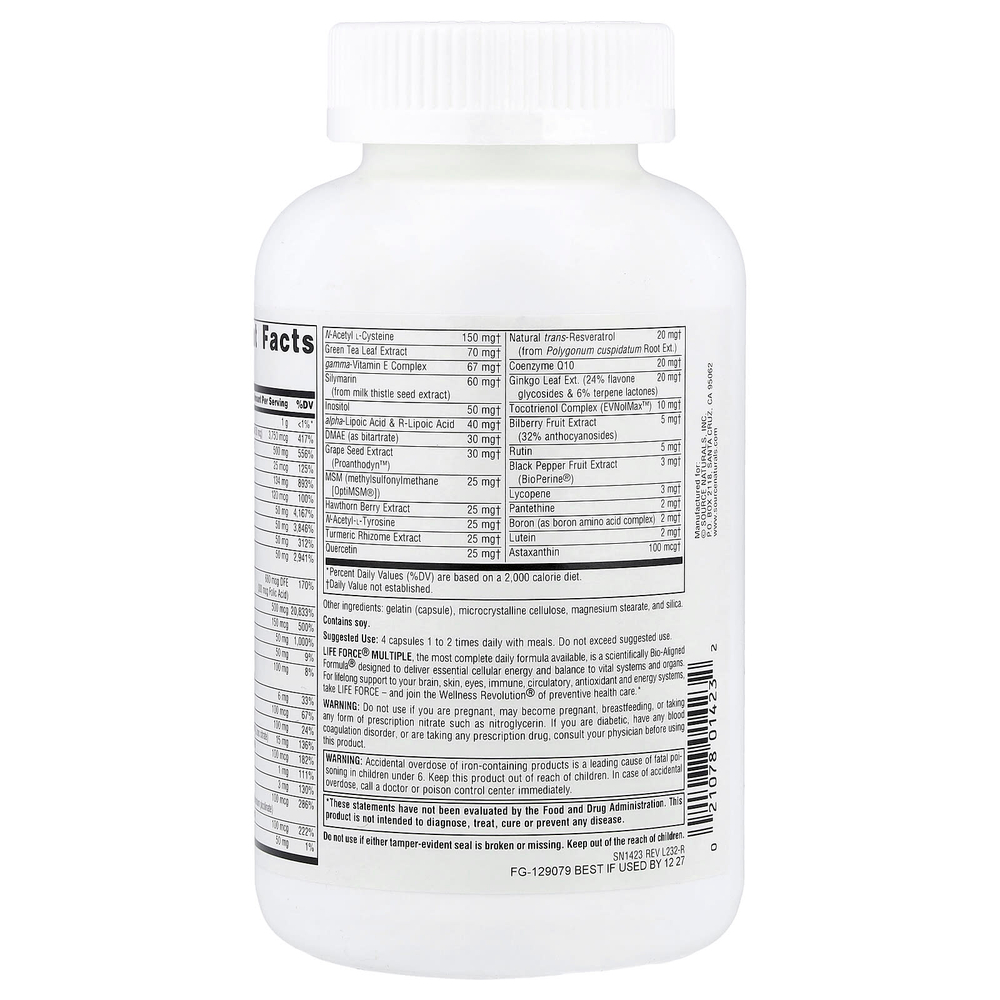 Source Naturals, Life Force® Multi, 180 капсул