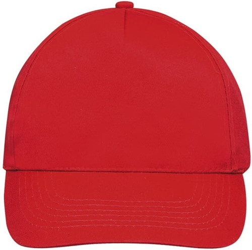 Бейсболка красная, 5 клиньев, 200гр/м2
