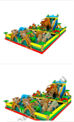 Коммерческий надувной батут "Динопарк"