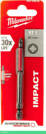 Бита Milwaukee Shockwave PZ1 90мм (4932430862)