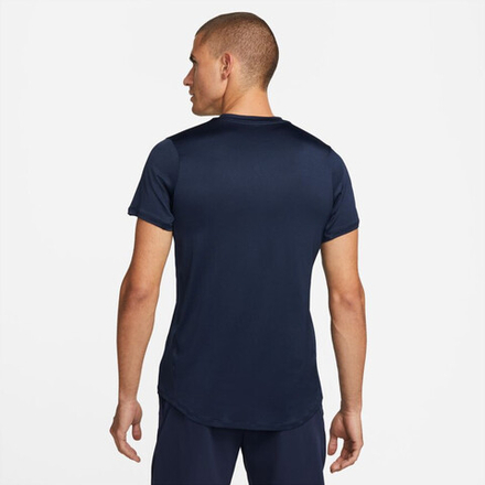 Мужская теннисная футболка Nike Men's Dri-Fit Advantage Crew Top - белый, черный