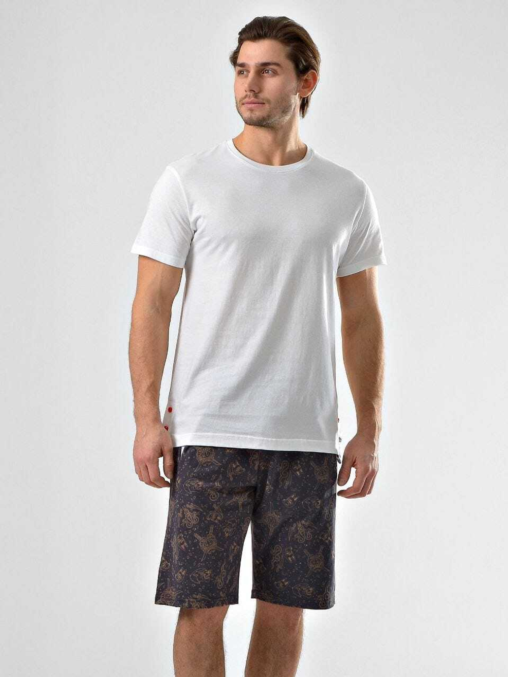 Пижама мужская шорты+футболка 88178