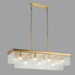 Подвесная люстра Belfast Harland 6308-10C BR CL Латунь / Стекло