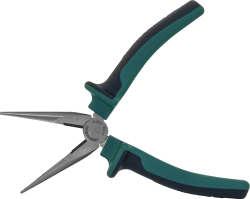 P1116 Длинногубцы прямые с двухкомпонентными рукоятками, 160 мм