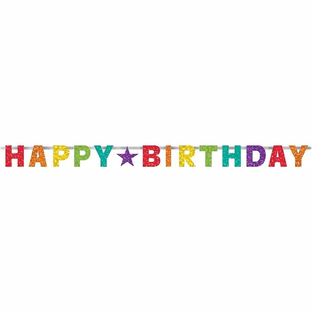 Бумажная Гирлянда Буквы Hb Голография