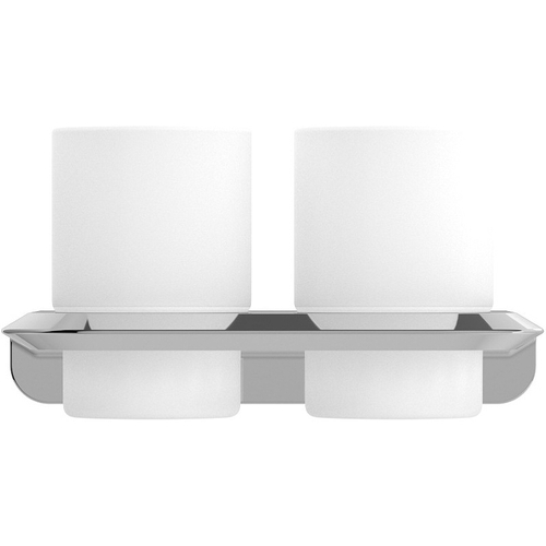 Стакан для зубных щеток Cezares Liner LINER-TUMDS-01 двойной Хром