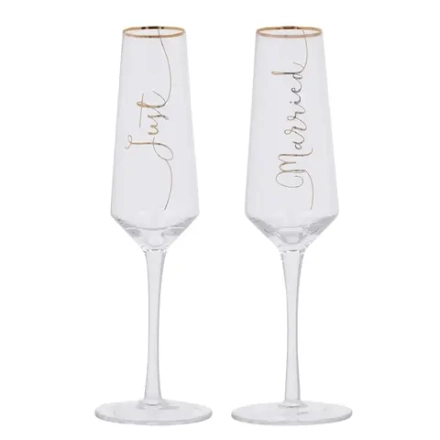 Kitchen Craft Набор из 2 бокалов для шампанского Ava & I Just Married 250 мл EAN 5050993347182