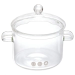 Кастрюля из боросиликатного стекла 1,9л «Хай-Тек» со стеклянными ручками