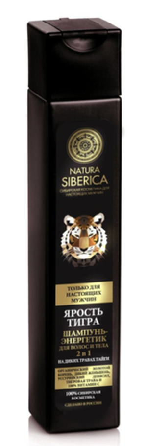 Шампунь для волос 2в1 Natura Siberica MEN Ярость тигра 250 мл