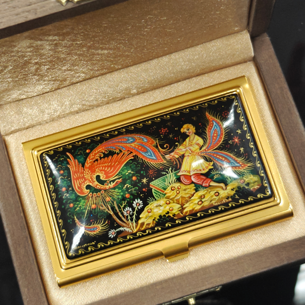 Визитница "Иван-царевич и Жар-птица" (роспись Палех)
