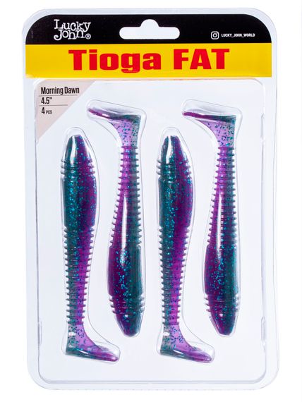 Виброхвосты съедоб. искусст. LJ Pro Series TIOGA FAT 4.5in (11.43)/T91 4шт.